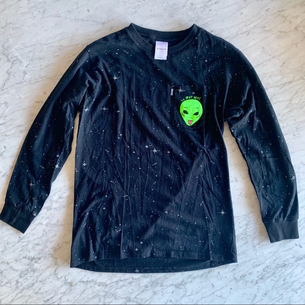 RIPNDIP alien we out here long sleeve t-shirt